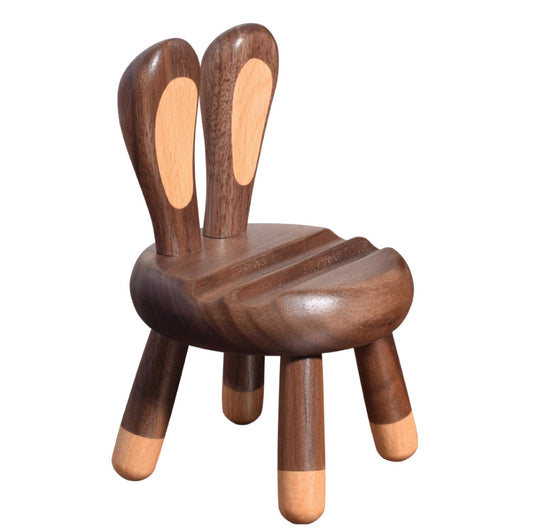 Walnut Rabbit Ears Small Bench Mobile Phone Bracket Exquisite Desktop Ornament
