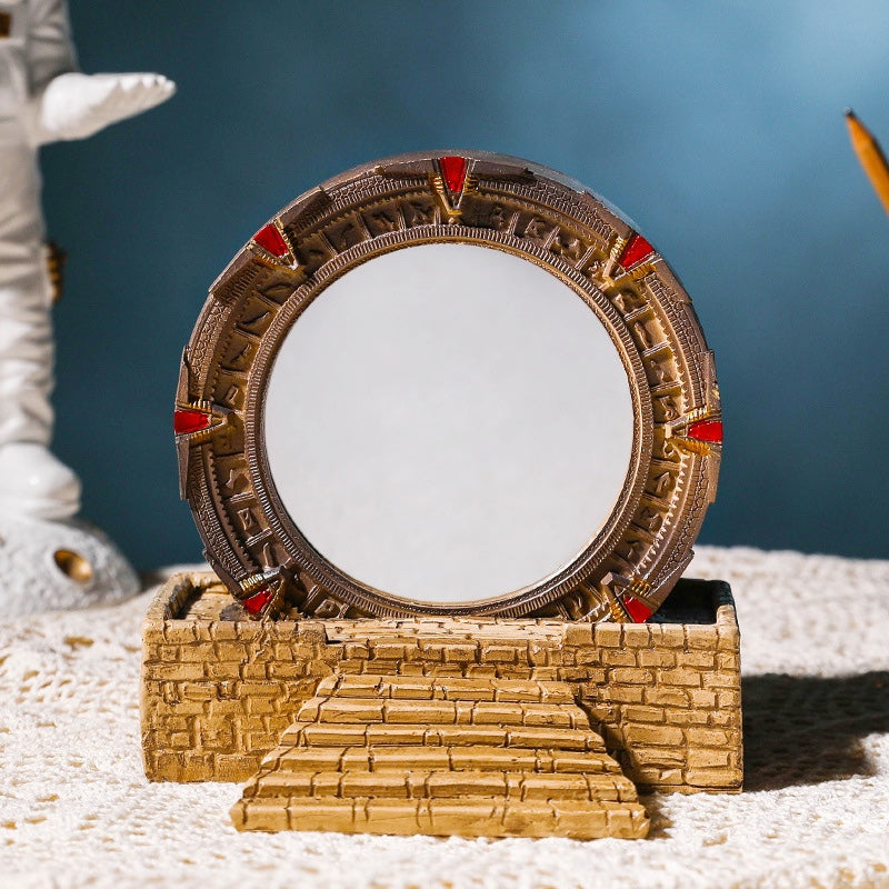 3D Stargate Atlantis Night Light Resin Creative LED Night Light Desktop Ornaments Creative Bedroom Home Decoration Gift