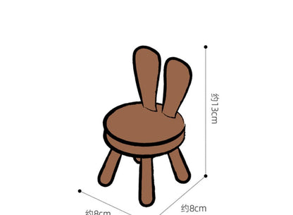 Walnut Rabbit Ears Small Bench Mobile Phone Bracket Exquisite Desktop Ornament